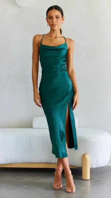 Scarlette Midi Dress - Emerald sold by Billy J
