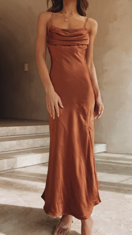 Celina Midi Dress - Chocolate sold by Billy J