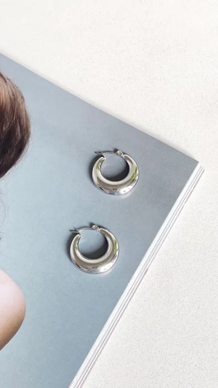 Essential Hoop Earrings - Silver sold by Billy J