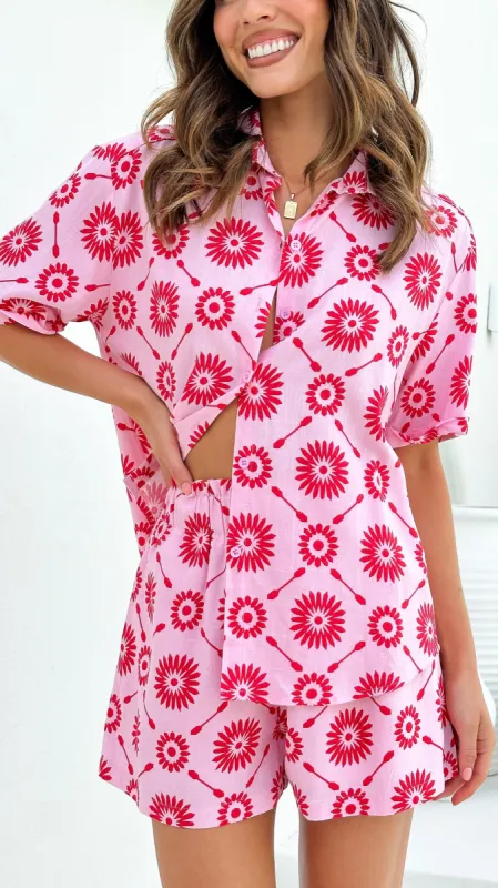 Radia Button Up Shirt - Naomi Print sold by Billy J