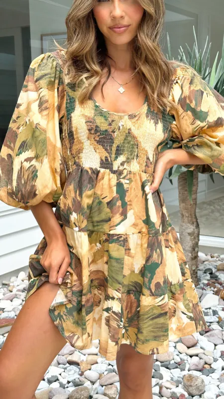 Imogen Mini Dress - Wild Forest sold by Billy J