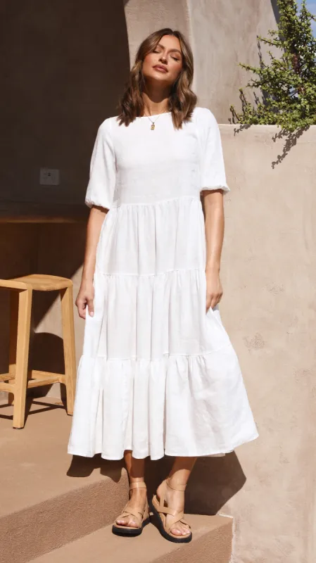 Dahlia Maxi Dress - White sold by Billy J