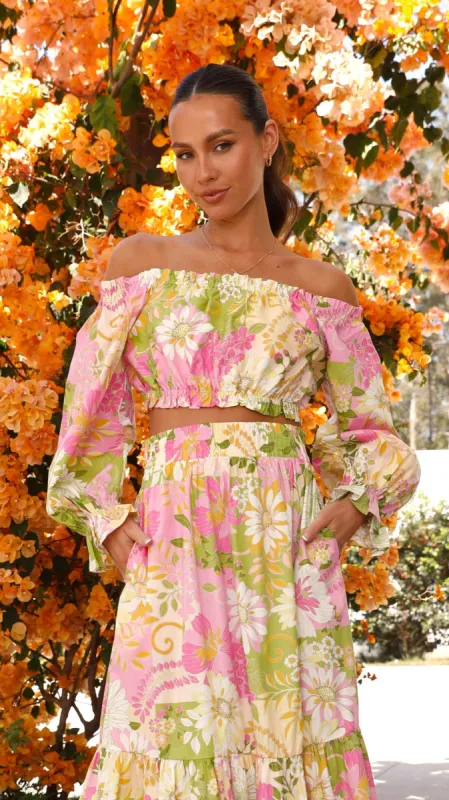 Inka Top - Pink Floral sold by Billy J