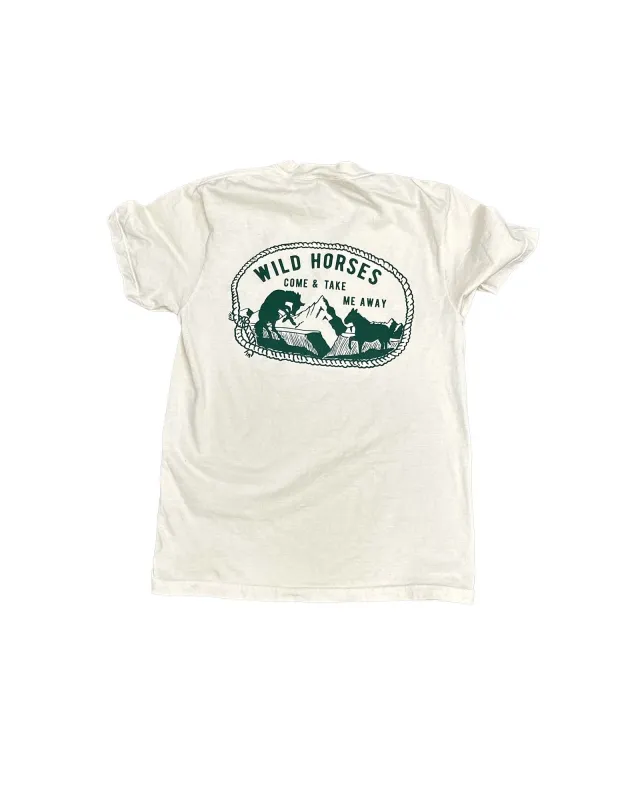 WILD HORSES T - NATURAL made by The Ampal Creative