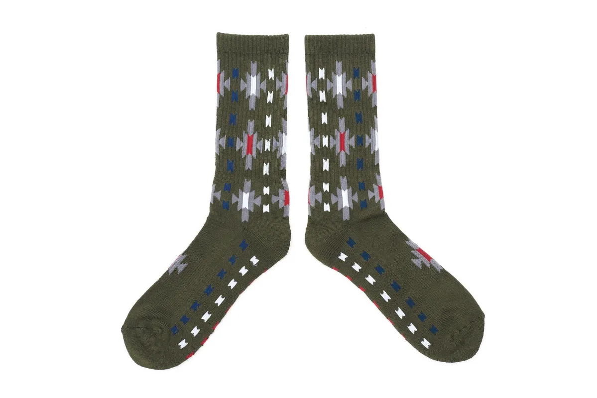 SUN BURST Socks - Olive made by The Ampal Creative
