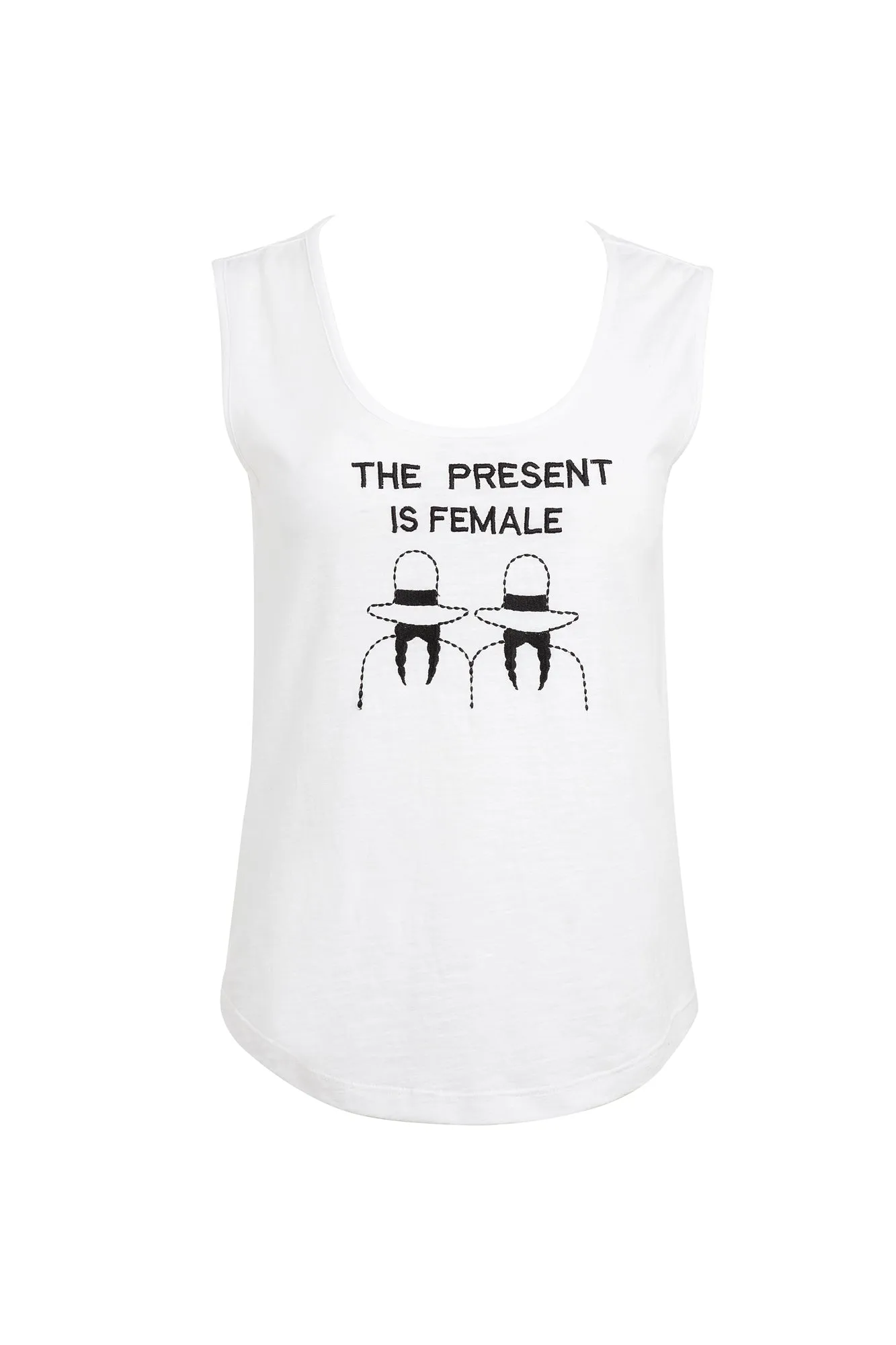 The Present Is Female Tank sold by Carolina K