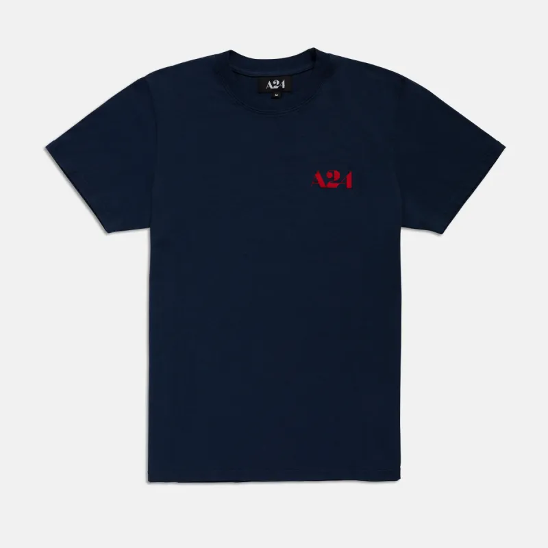 Navy Logo Tee sold by A24