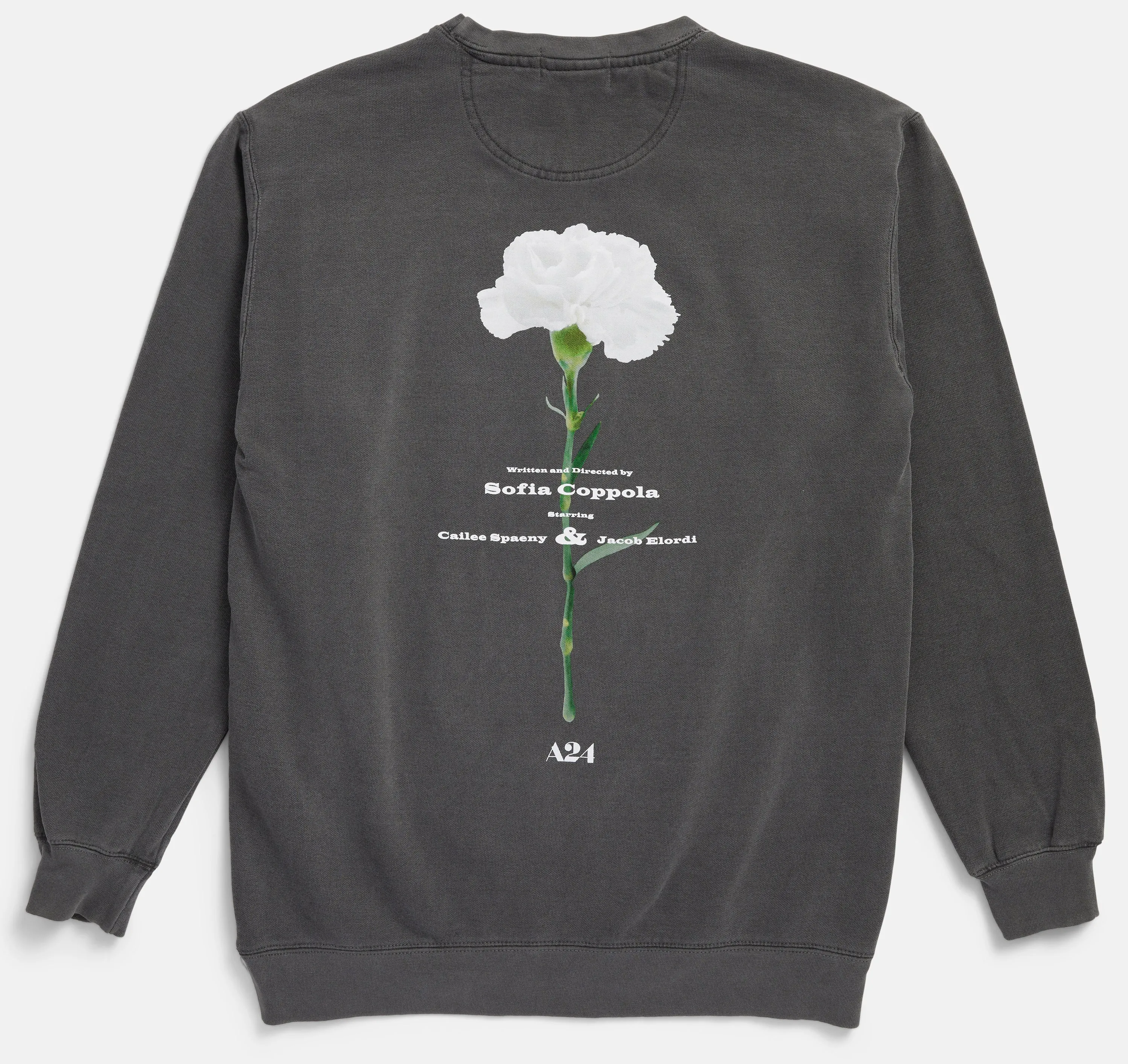 Priscilla Dark Grey Embroidered Crewneck sold by A24 product image thumbnail 2