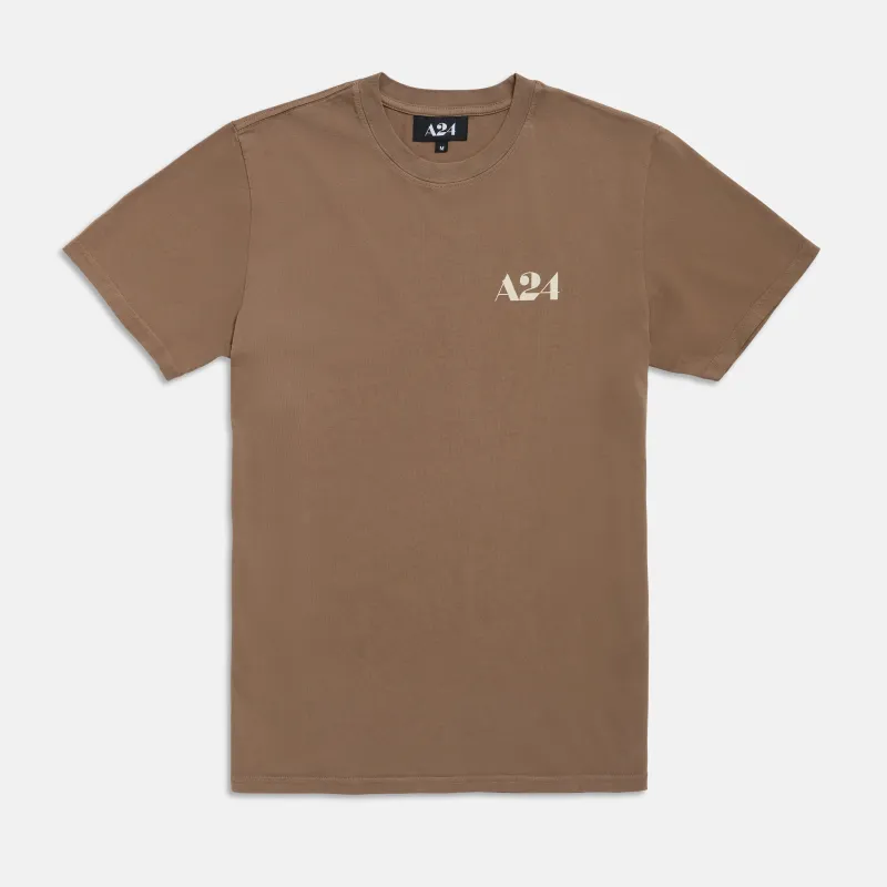 Brown Logo Tee sold by A24