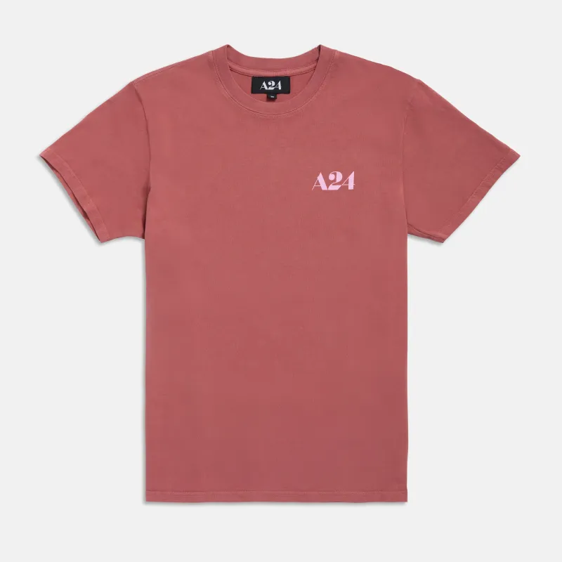Pink Clay Logo Tee sold by A24