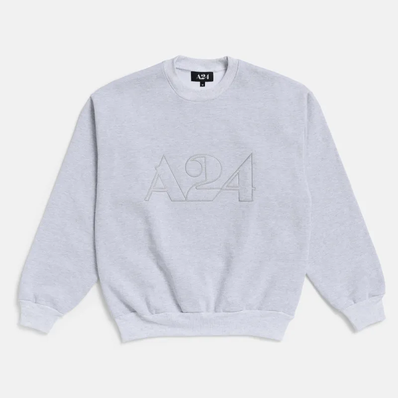 Grey Logo Outline Crewneck made by A24