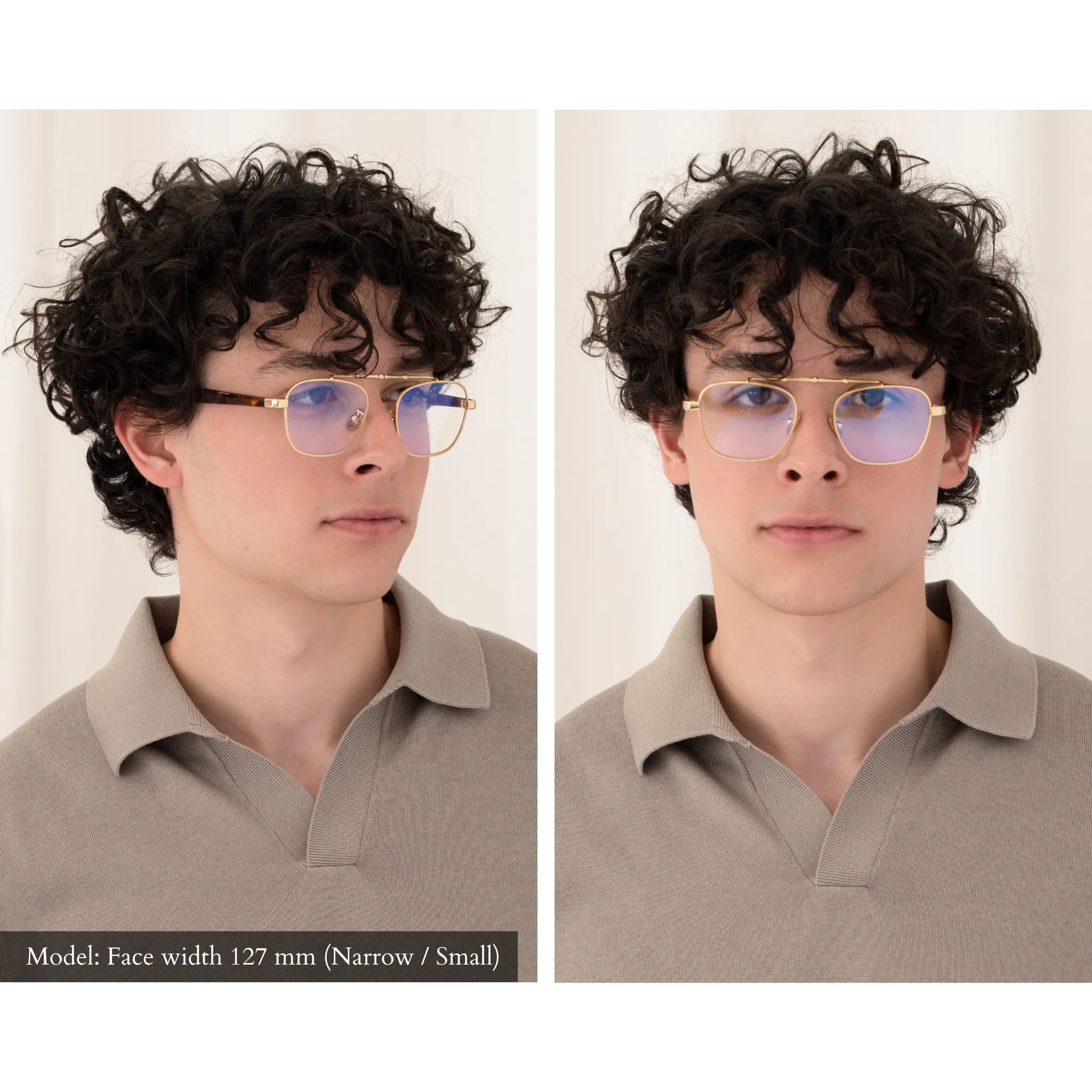Balaustra Aviator Optical Frame in Gold + Tortoise sold by Memori Eyewear product image thumbnail 3