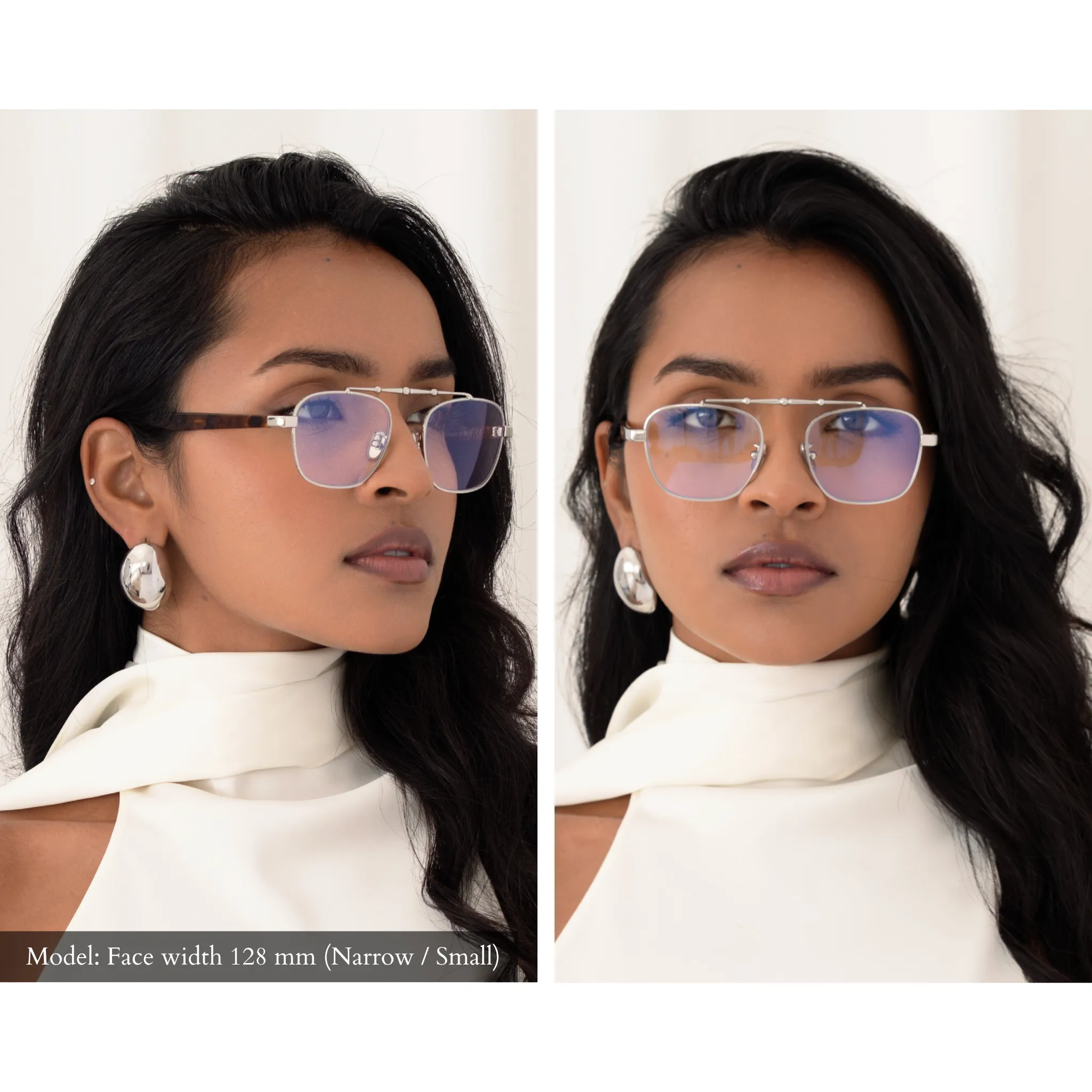 Balaustra Aviator Optical Frame in Silver + Tortoise sold by Memori Eyewear product image thumbnail 2
