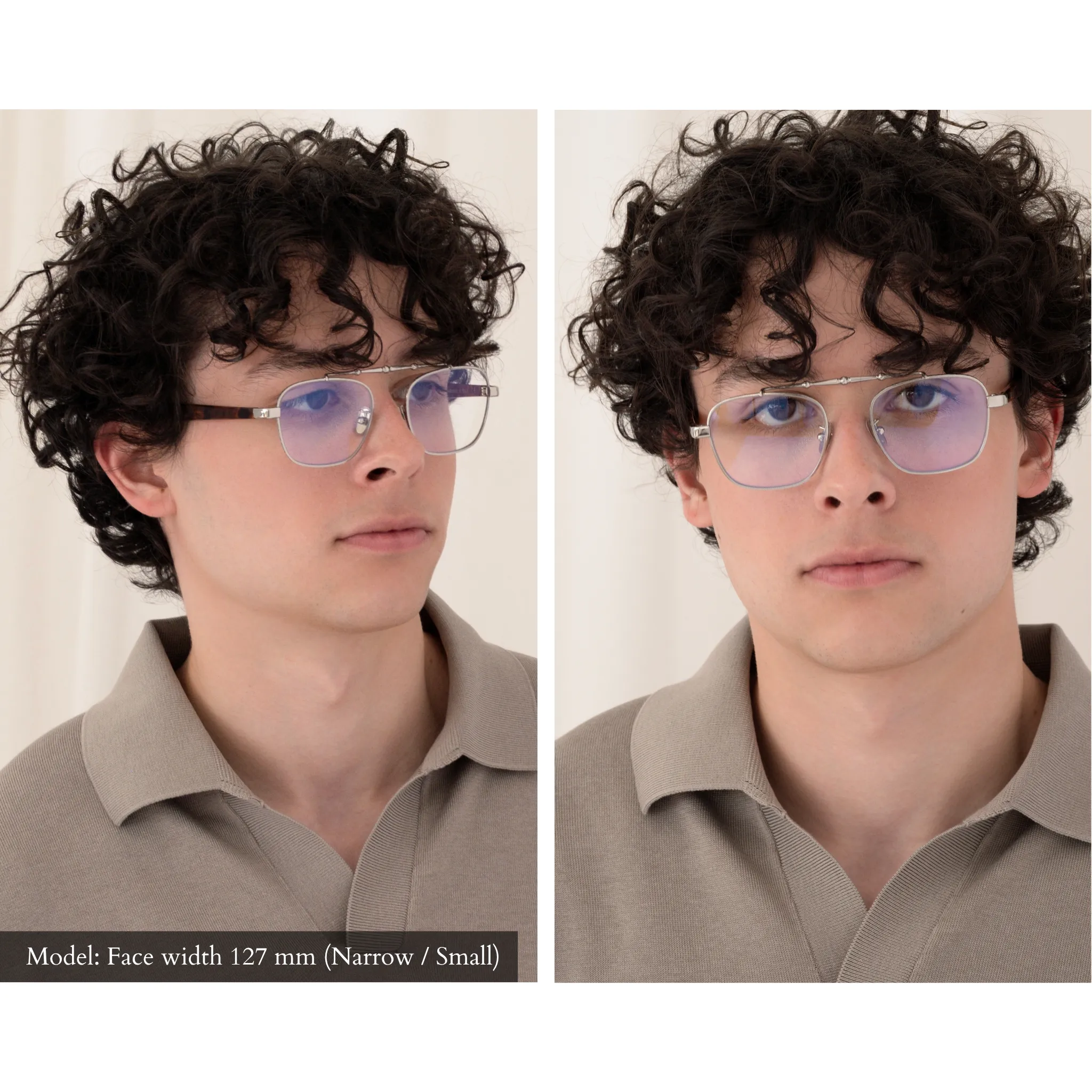 Balaustra Aviator Optical Frame in Silver + Tortoise sold by Memori Eyewear product image thumbnail 5