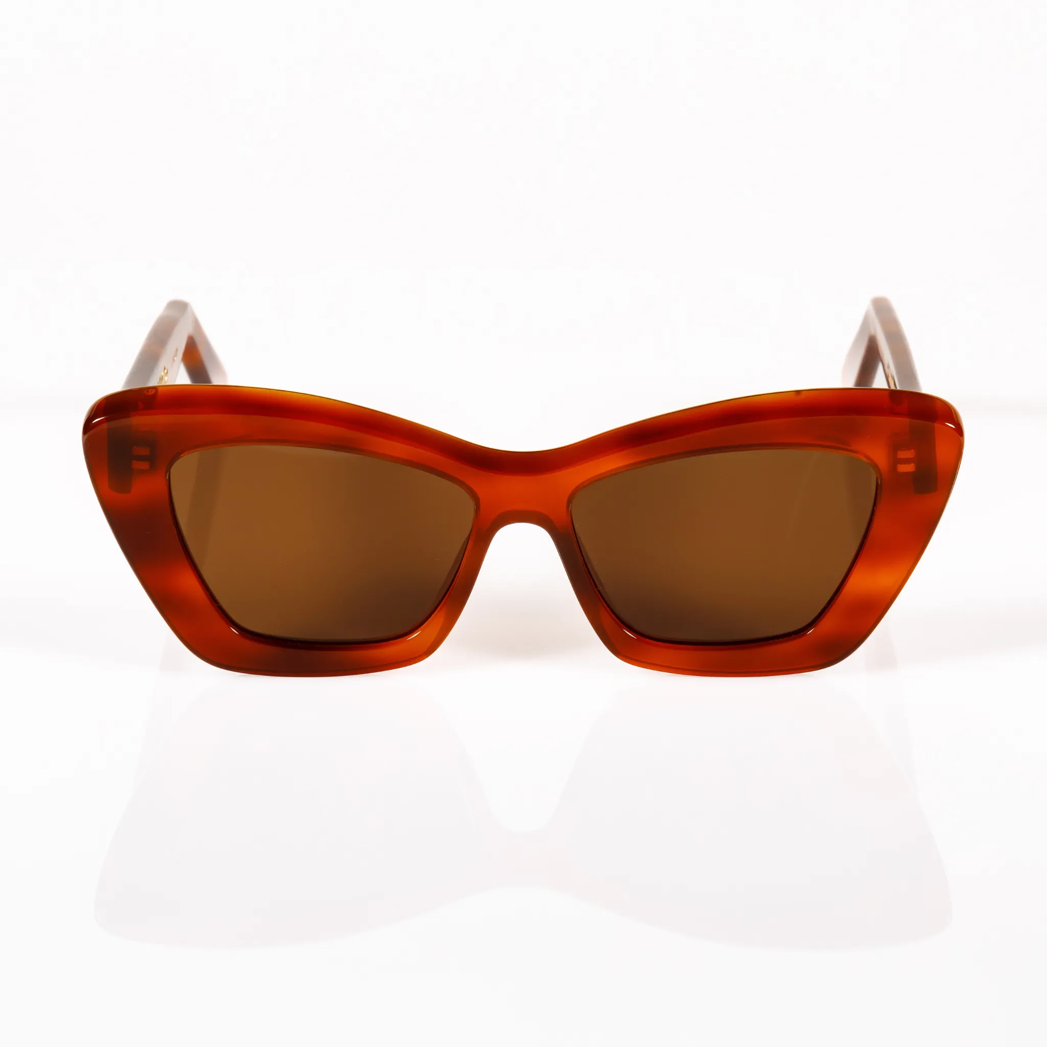 Cat-Eye Sunglasses in Tortoise, Brown Lenses sold by Memori Eyewear