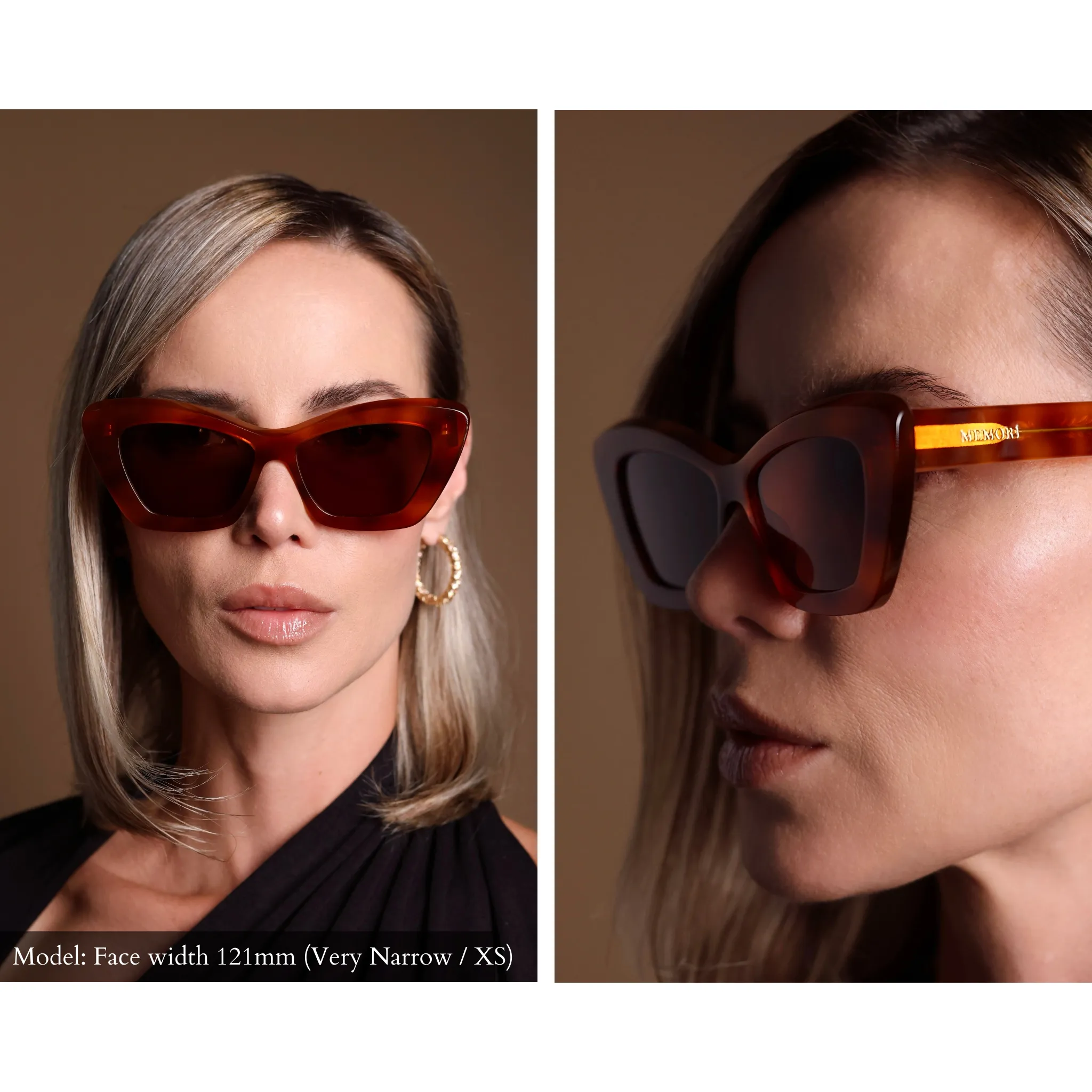 Cat-Eye Sunglasses in Tortoise, Brown Lenses sold by Memori Eyewear product image thumbnail 2