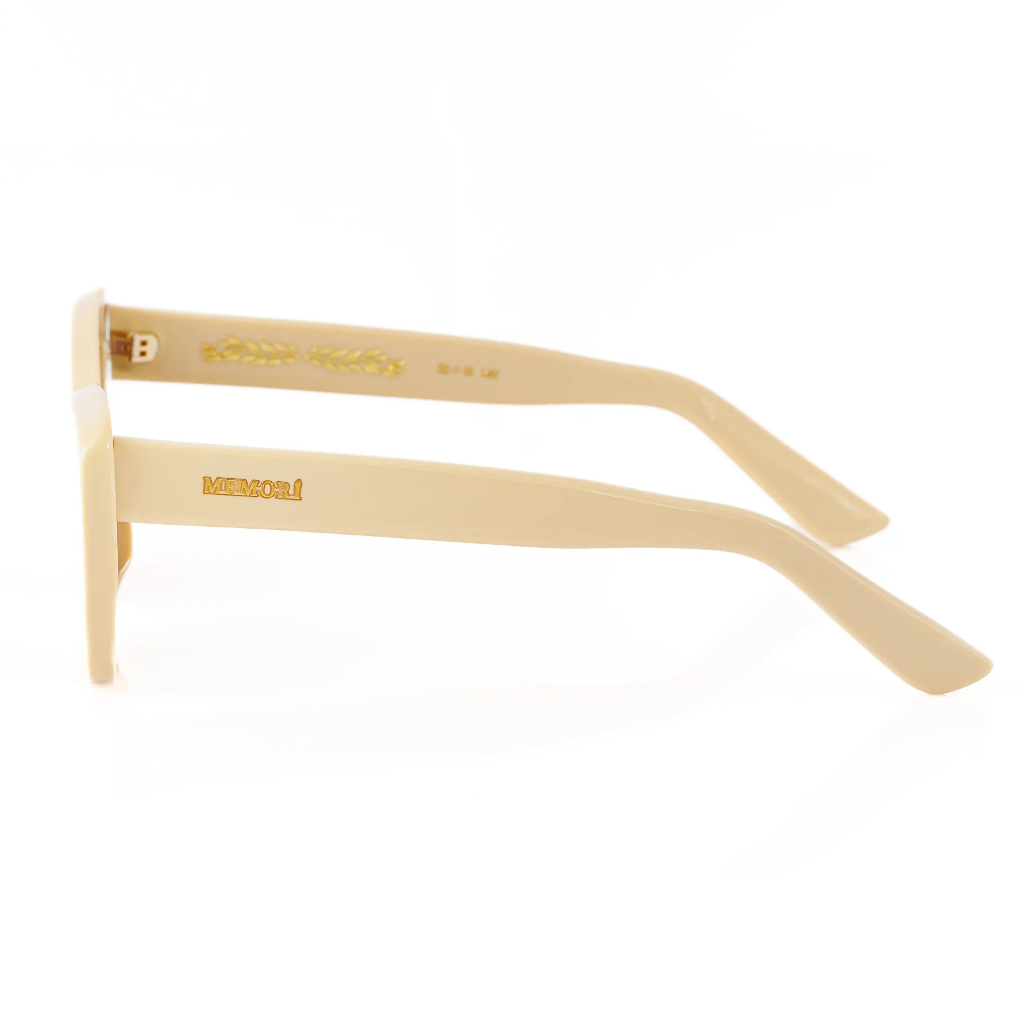 Cat-Eye Sunglasses in Ivory, Brown Lenses sold by Memori Eyewear product image thumbnail 4
