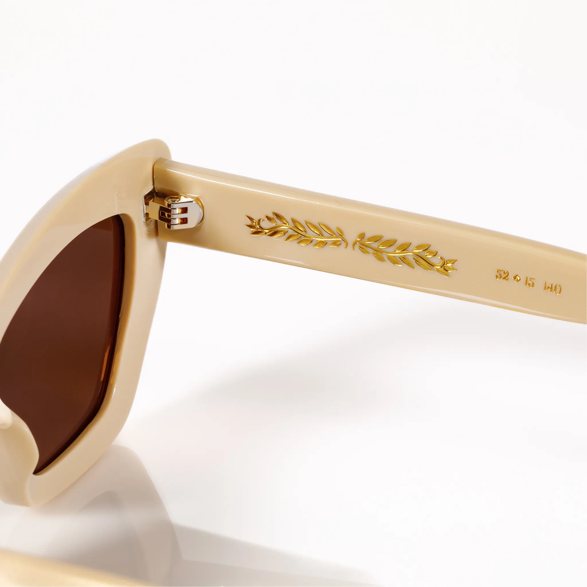 Cat-Eye Sunglasses in Ivory, Brown Lenses sold by Memori Eyewear product image thumbnail 3