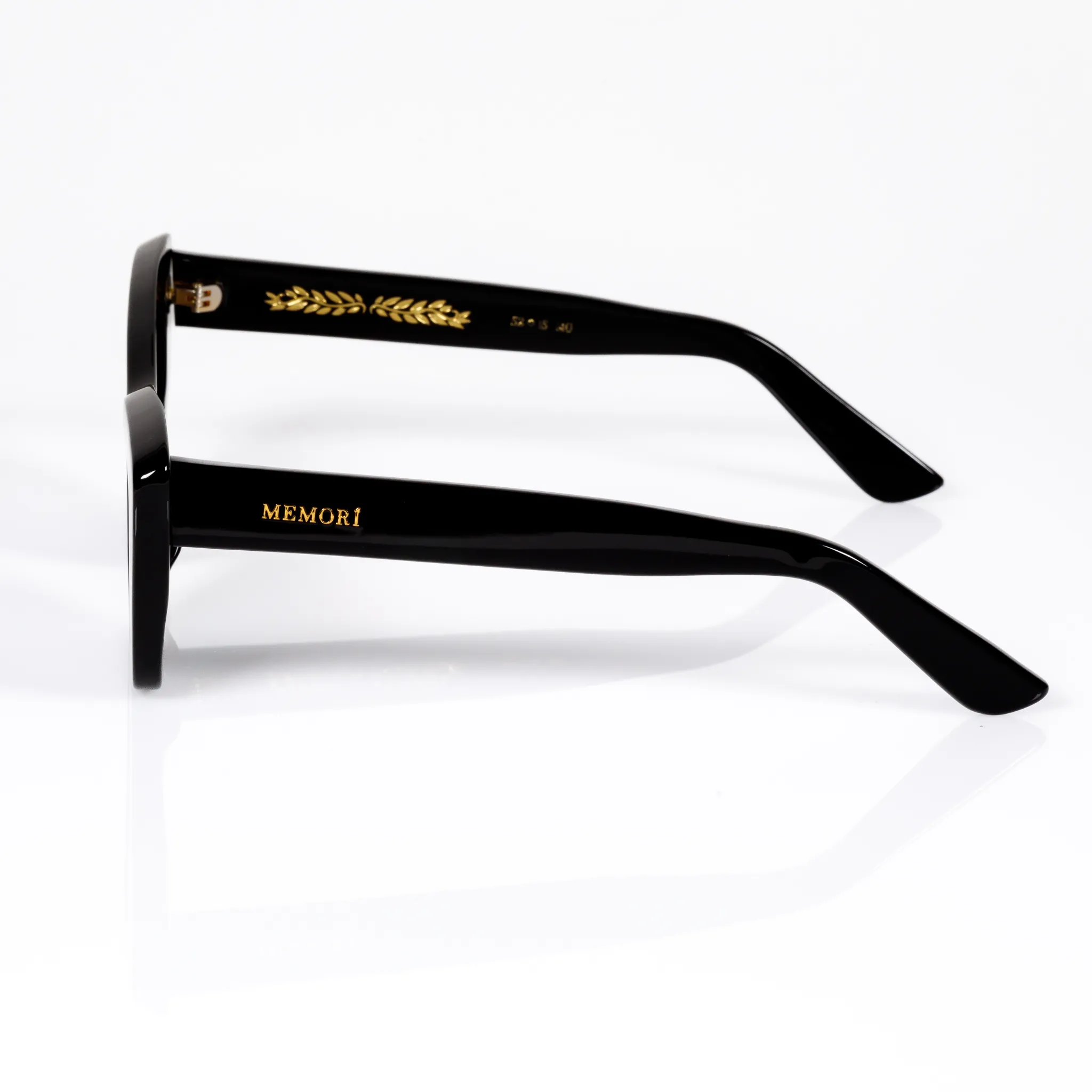 Cat-Eye Sunglasses in Black, Black Lenses sold by Memori Eyewear product image thumbnail 3