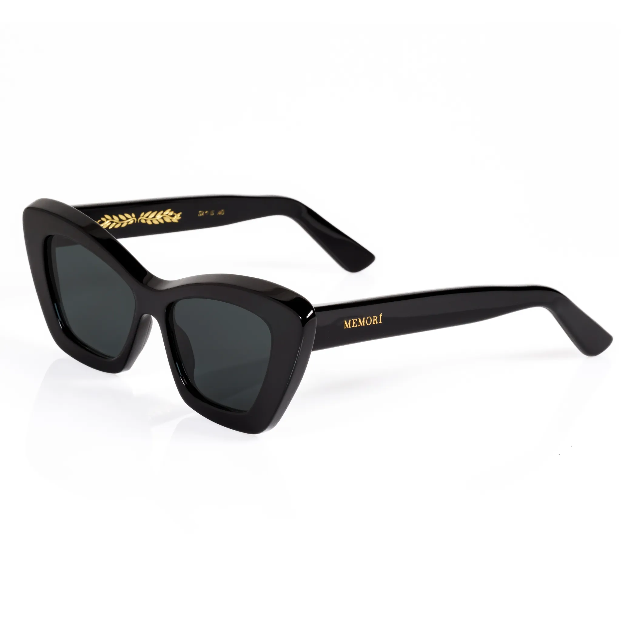 Cat-Eye Sunglasses in Black, Black Lenses sold by Memori Eyewear product image thumbnail 5