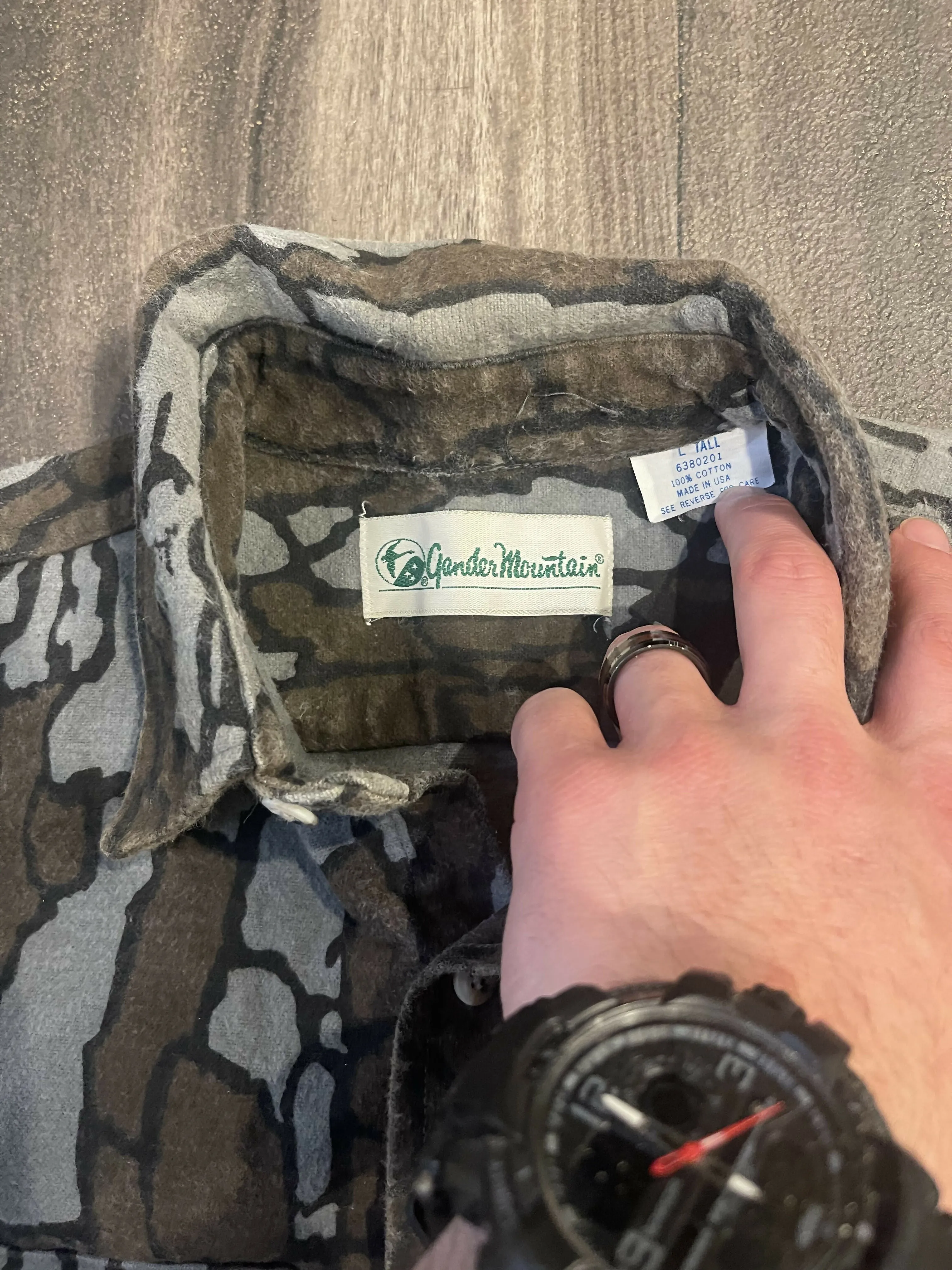 Vintage Trebark Camo Chamois Shirt (L) sold by Trebark product image thumbnail 3