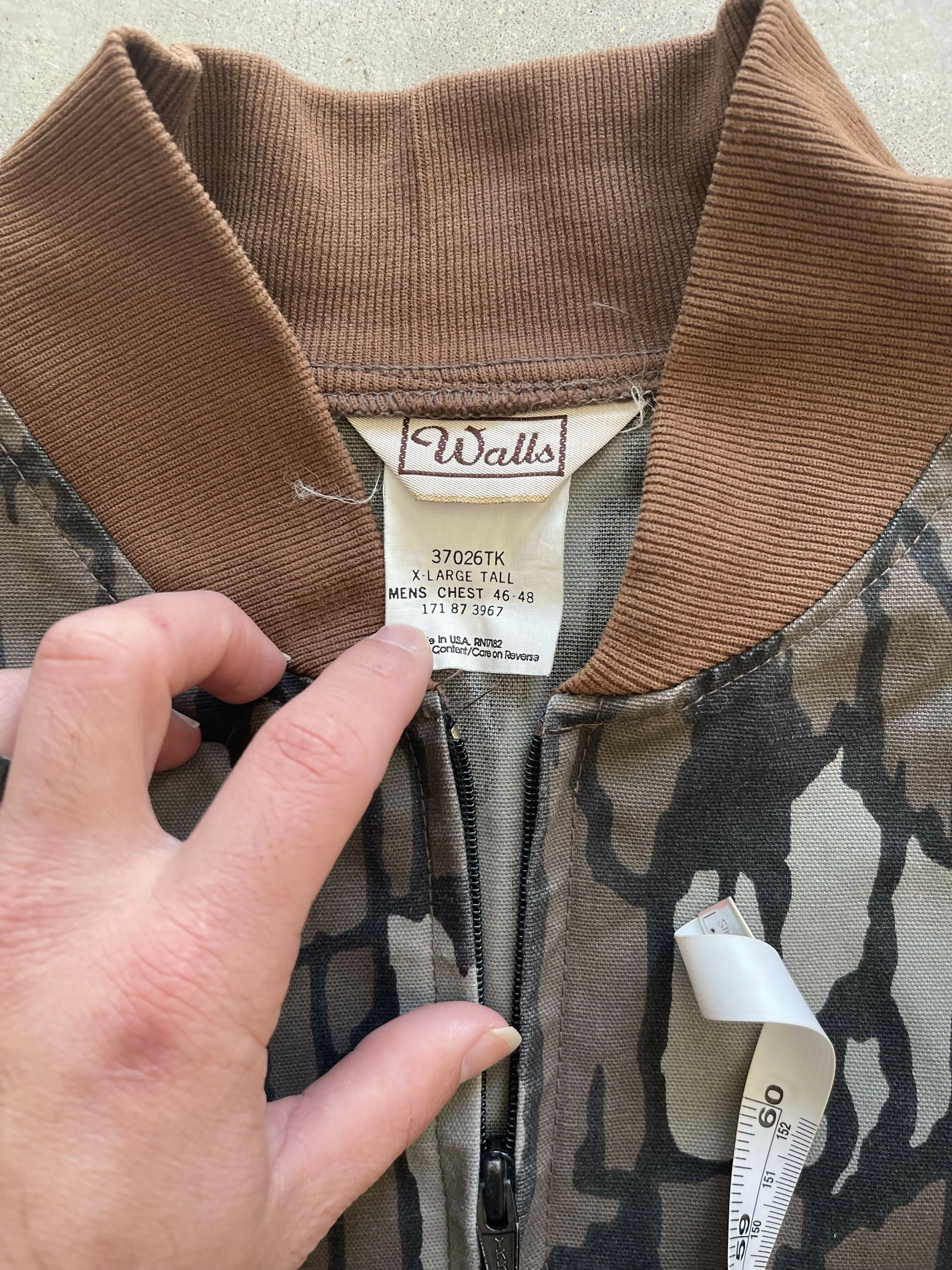 Vintage Trebark Camo Bomber Jacket (XL) sold by Trebark product image thumbnail 3