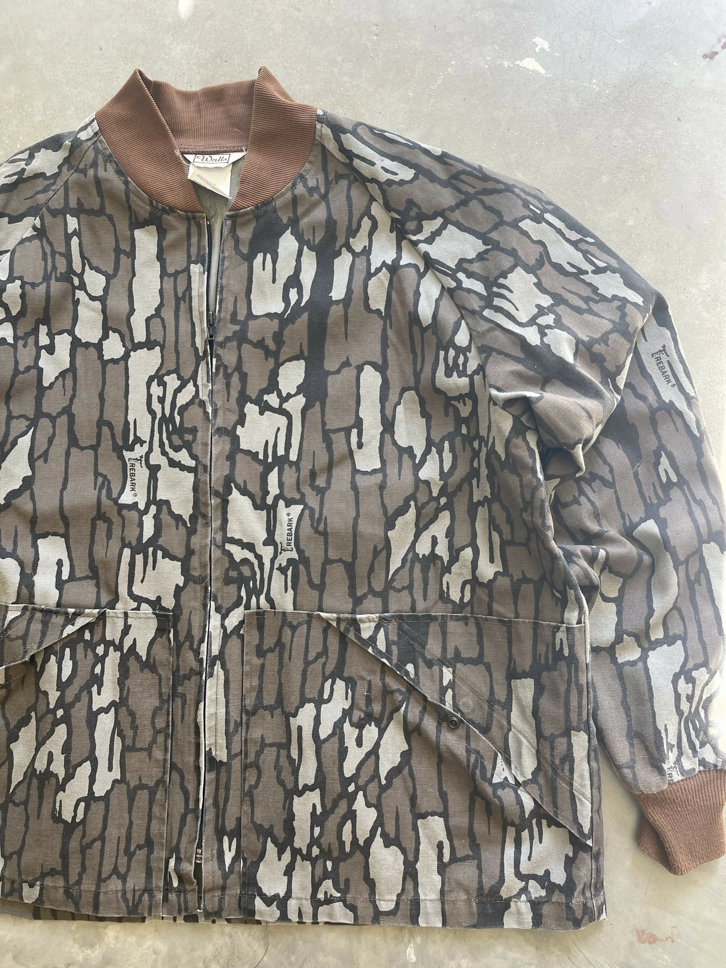 Vintage Trebark Camo Bomber Jacket (XL) sold by Trebark product image thumbnail 2