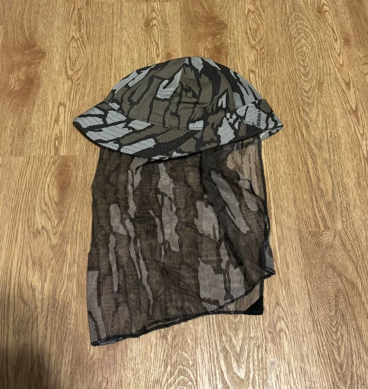 Vintage Original Jones Hat Cabelas Trebark w/ Face Mask MEDIUM made by Trebark