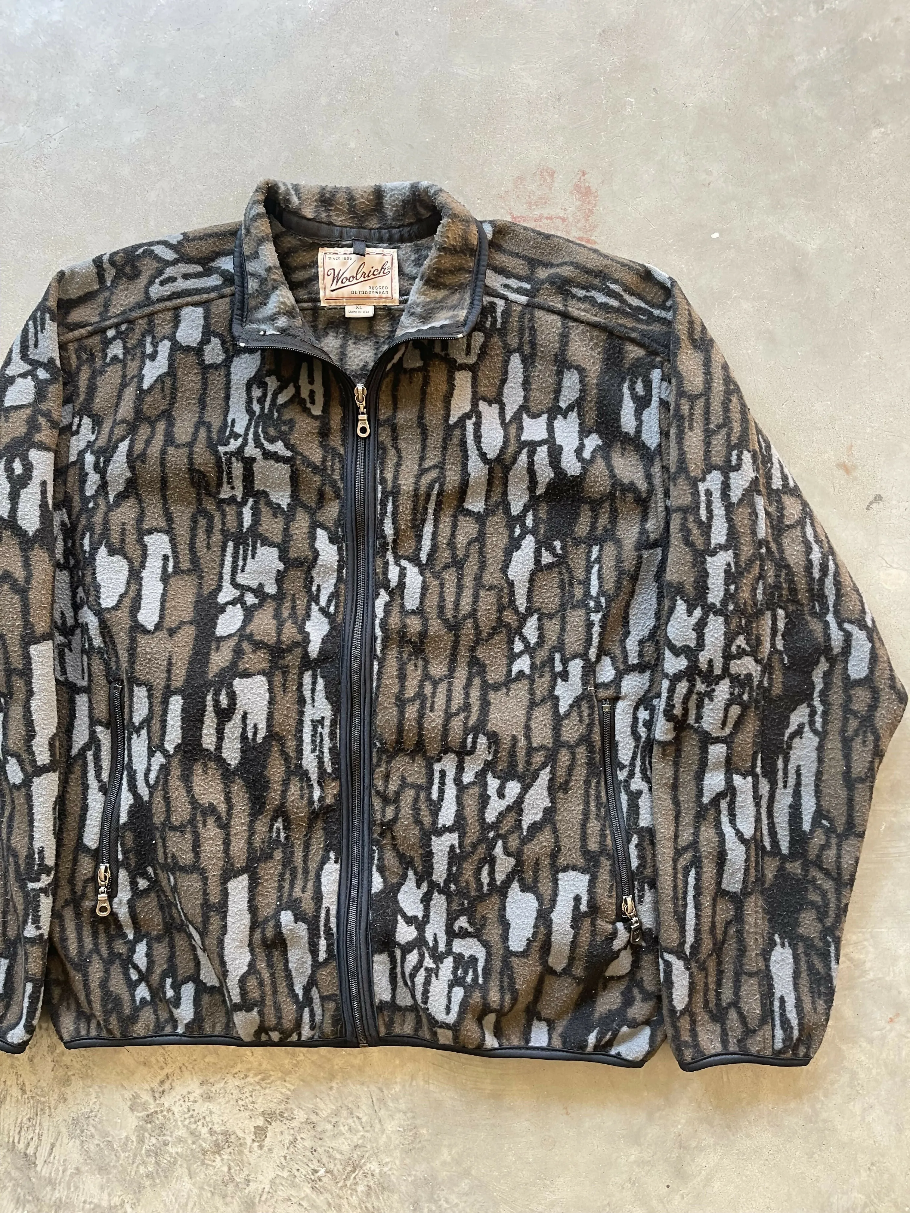 90’s Woolrich Trebark Camo Fleece Zip-Up (XL) 🇺🇸 sold by Trebark product image thumbnail 2