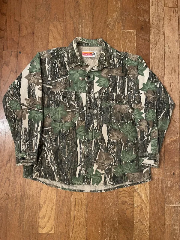 Vintage Winchester Trebark Camo Chamois Shirt (XL) made by Trebark