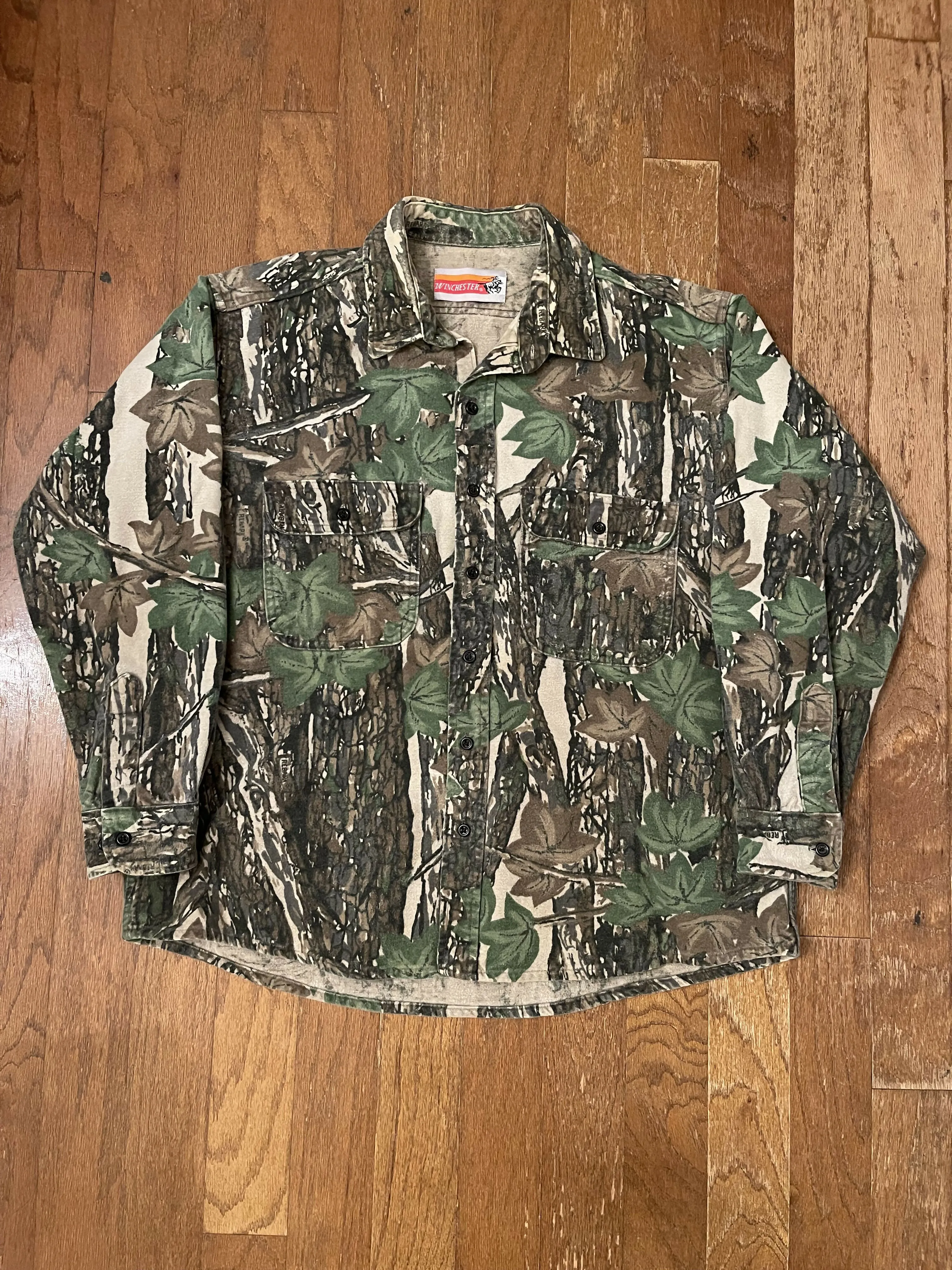 Vintage Winchester Trebark Camo Chamois Shirt (XL) sold by Trebark