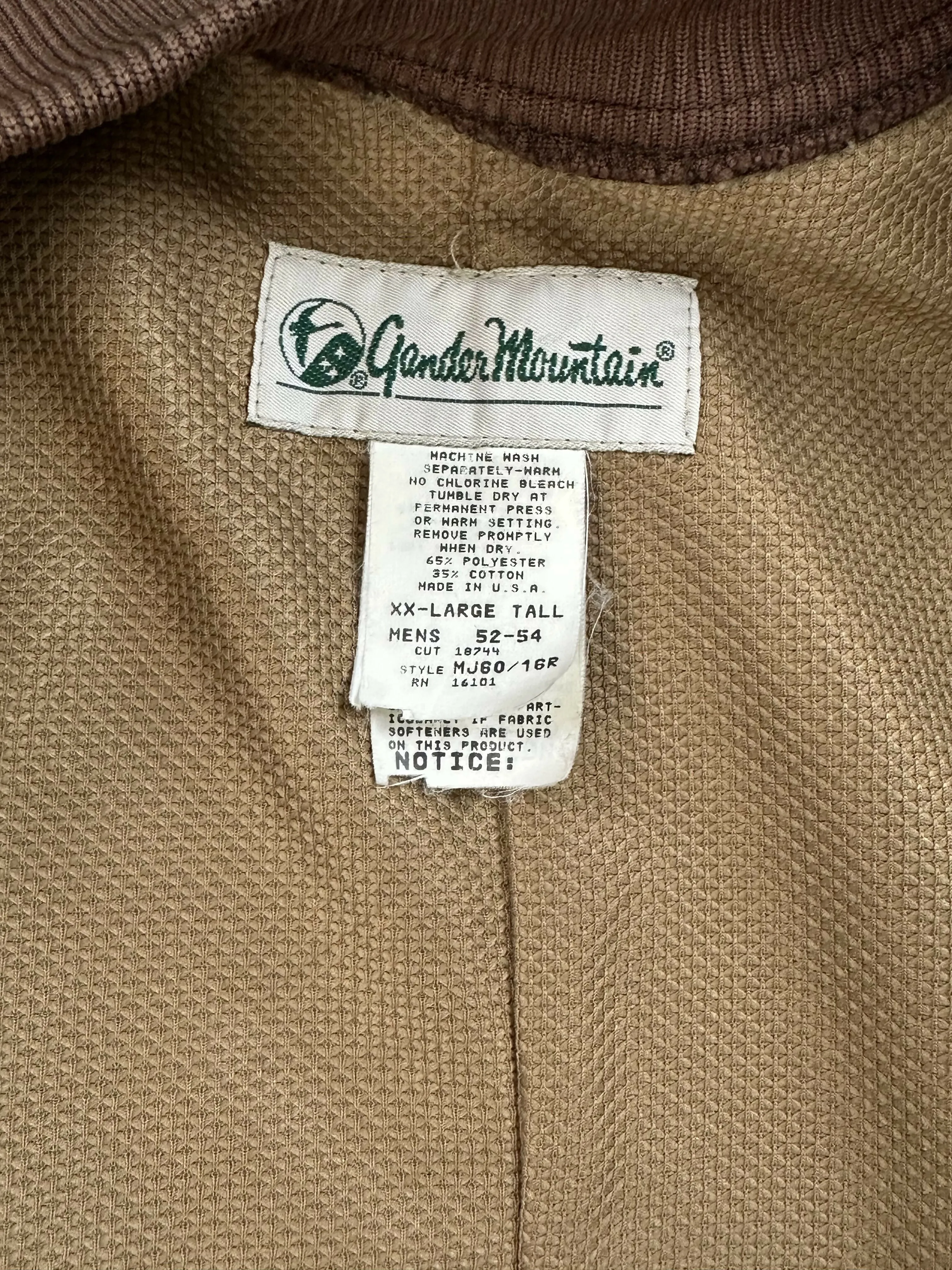 Vintage Gander Mountain Trebark Camo XXL TALL Bomber Jacket sold by Trebark product image thumbnail 5