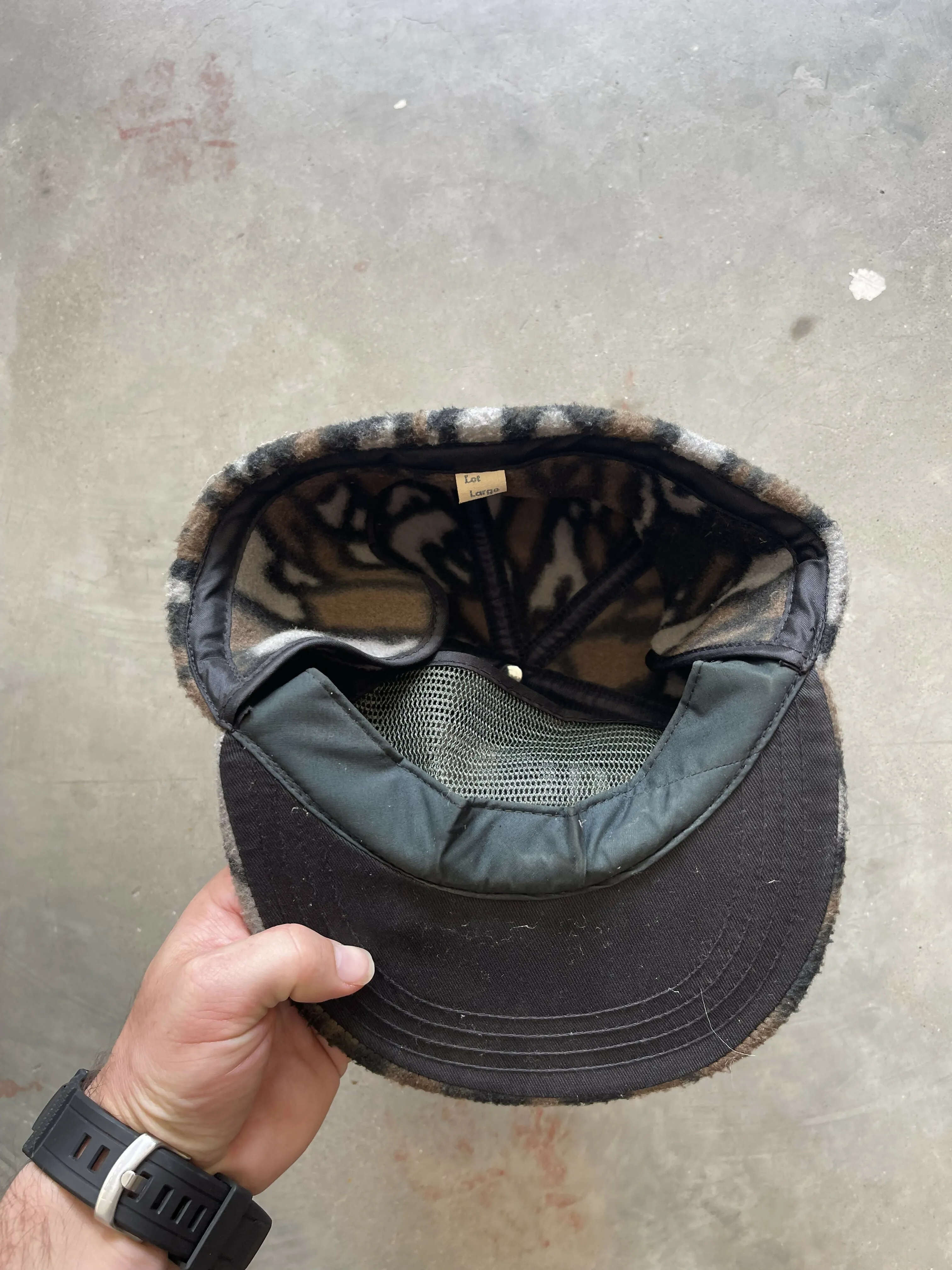 Vintage Trebark Camo Fleece Trapper Hat sold by Trebark product image thumbnail 3