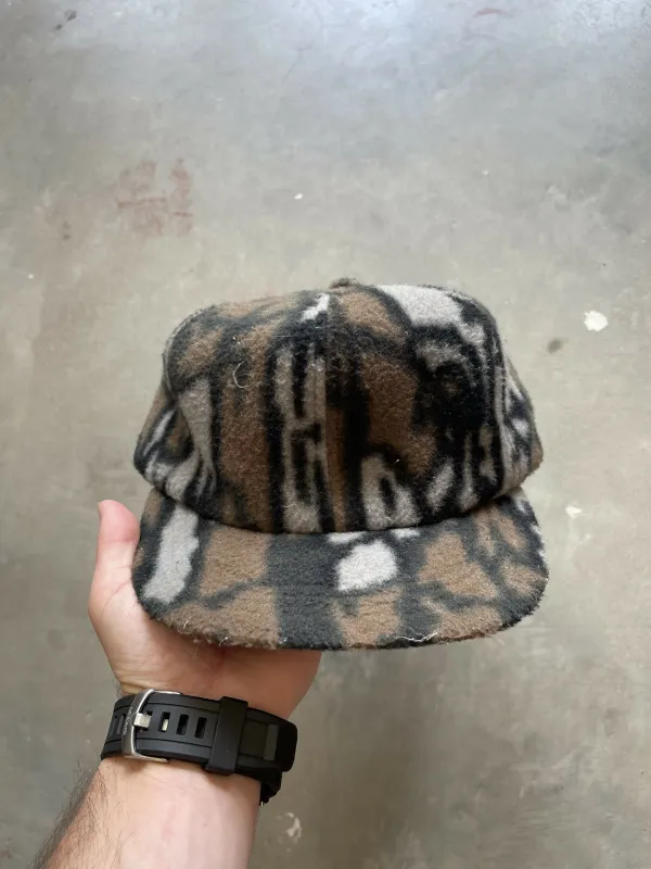 Vintage Trebark Camo Fleece Trapper Hat made by Trebark