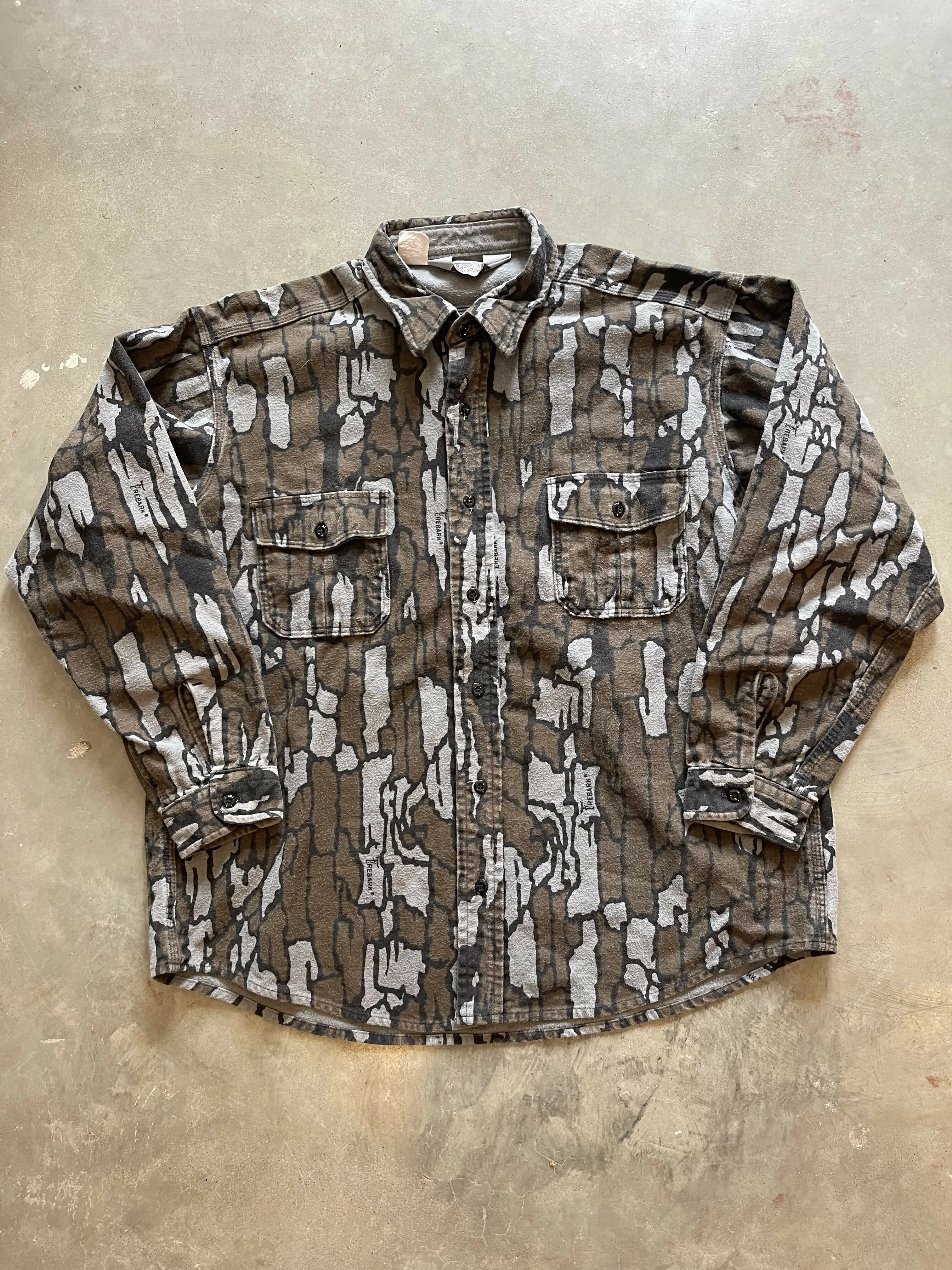 Vintage Trebark Camo Chamois Shirt (XL) sold by Trebark