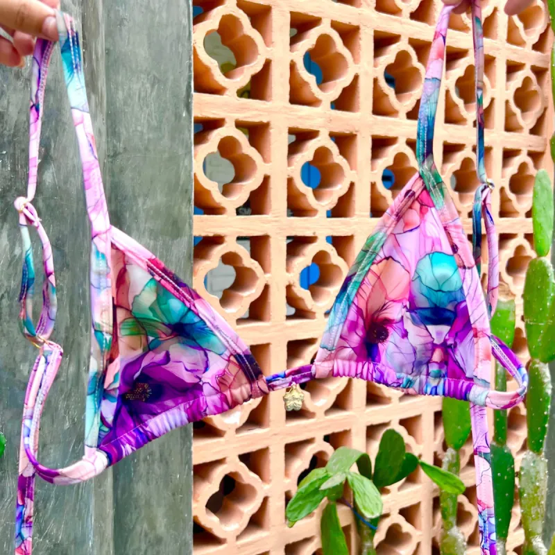 Blessed With Flowers Bikini Top sold by Sew Unique