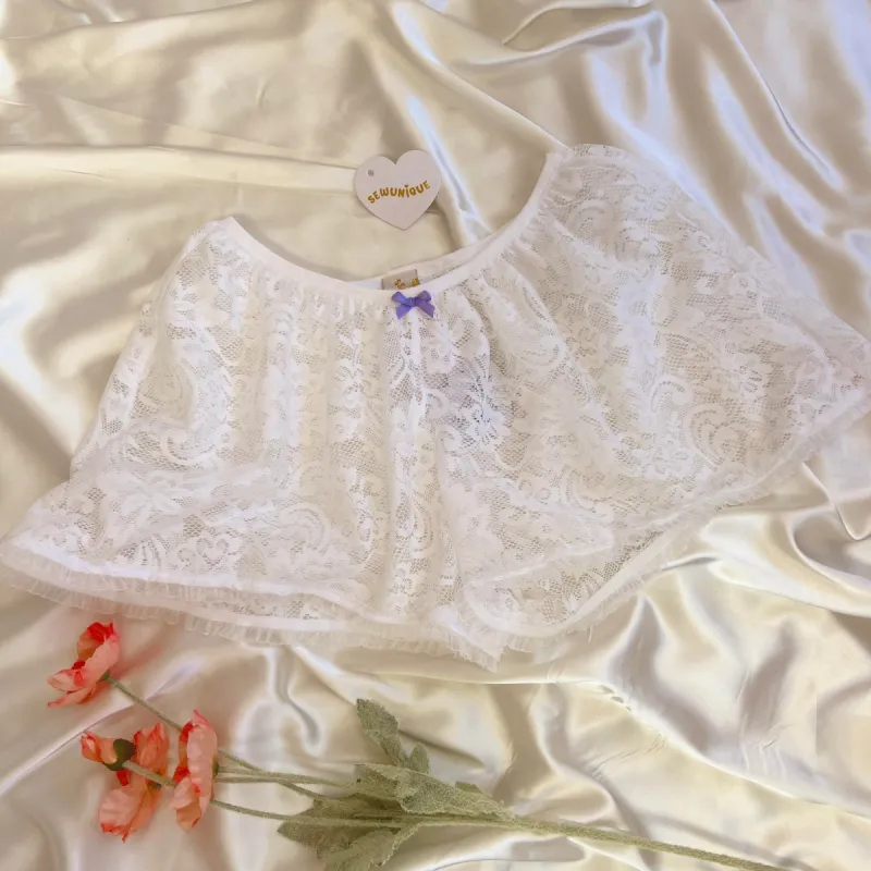 Love Lace Shorts - White sold by Sew Unique
