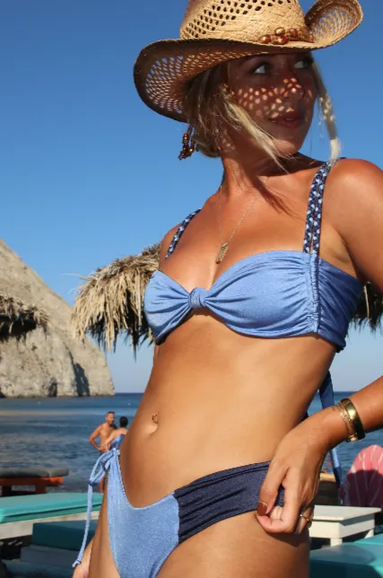 Miami Twist Top (reversible) - Blue Lagoon sold by Sew Unique product image thumbnail 2