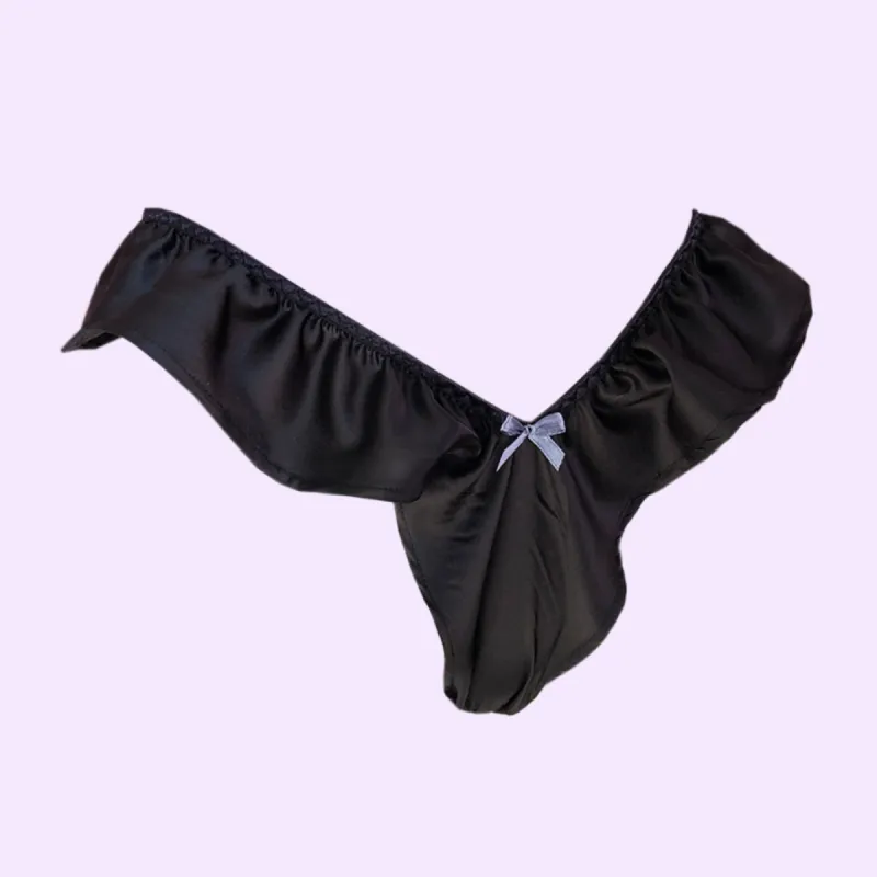 French Kiss Silk Underwear - Black sold by Sew Unique