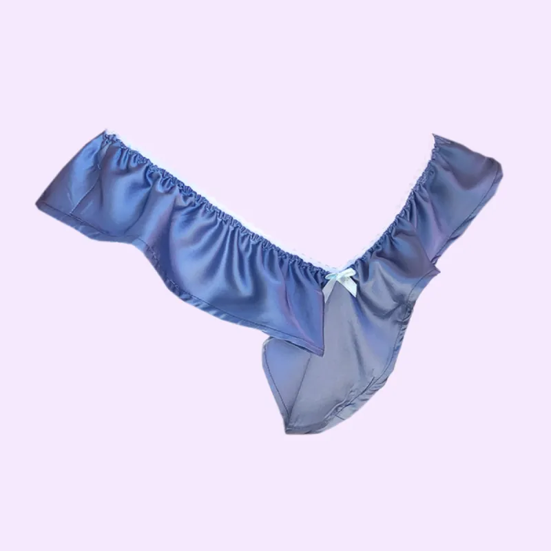 French Kiss Silk Underwear - Periwinkle sold by Sew Unique