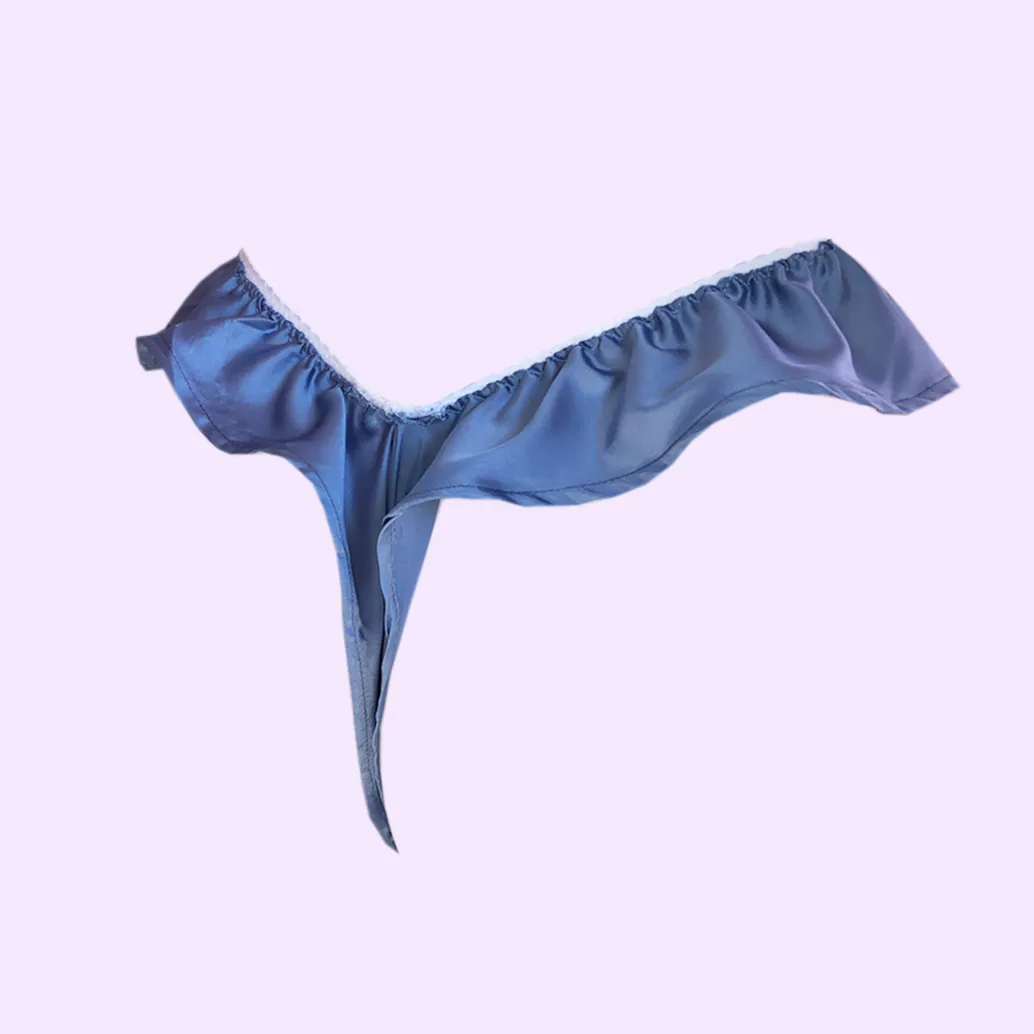 French Kiss Silk Underwear - Periwinkle sold by Sew Unique product image thumbnail 2