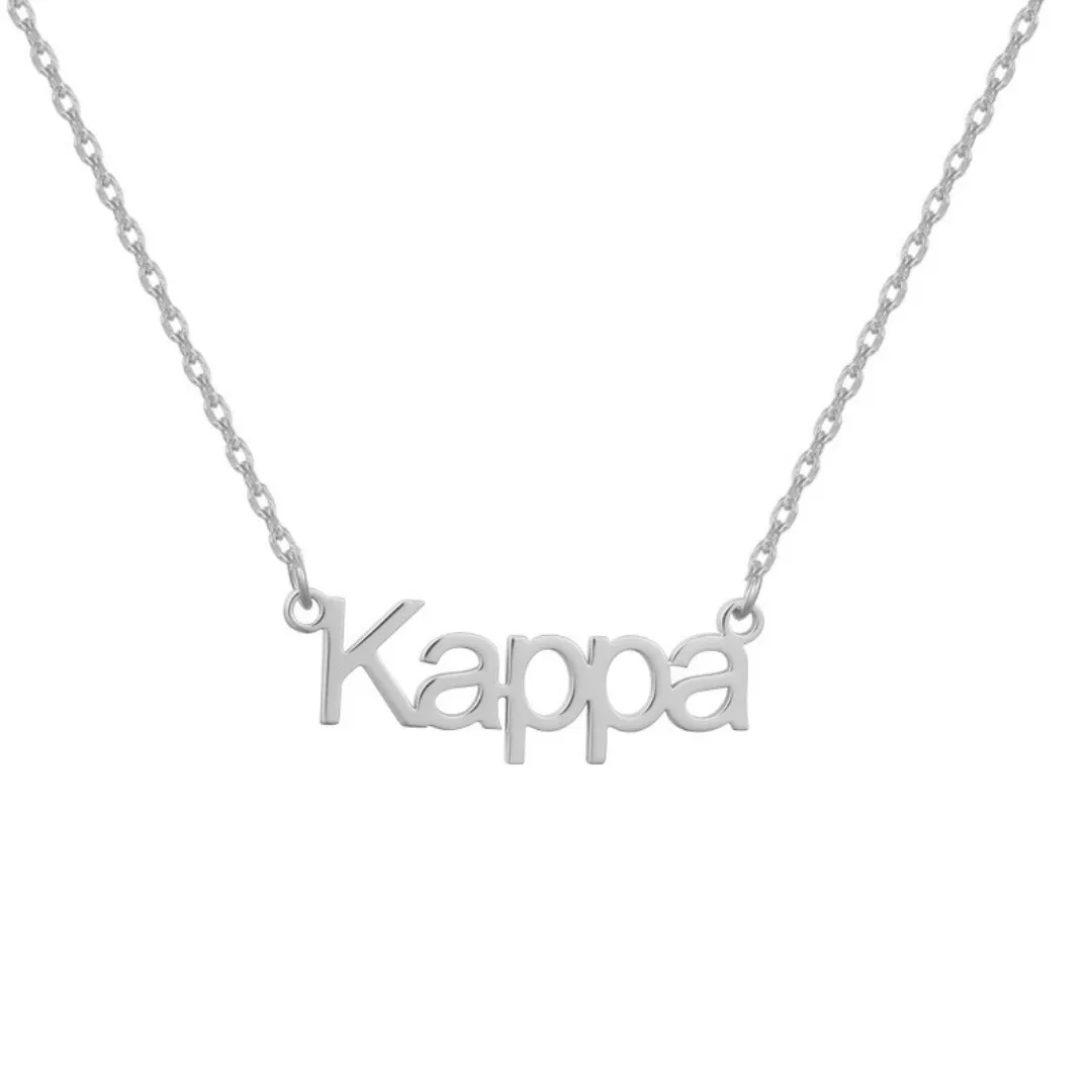 Sorority Custom/Personalized Block Nameplate Necklace sold by Evry Jewels product image thumbnail 4