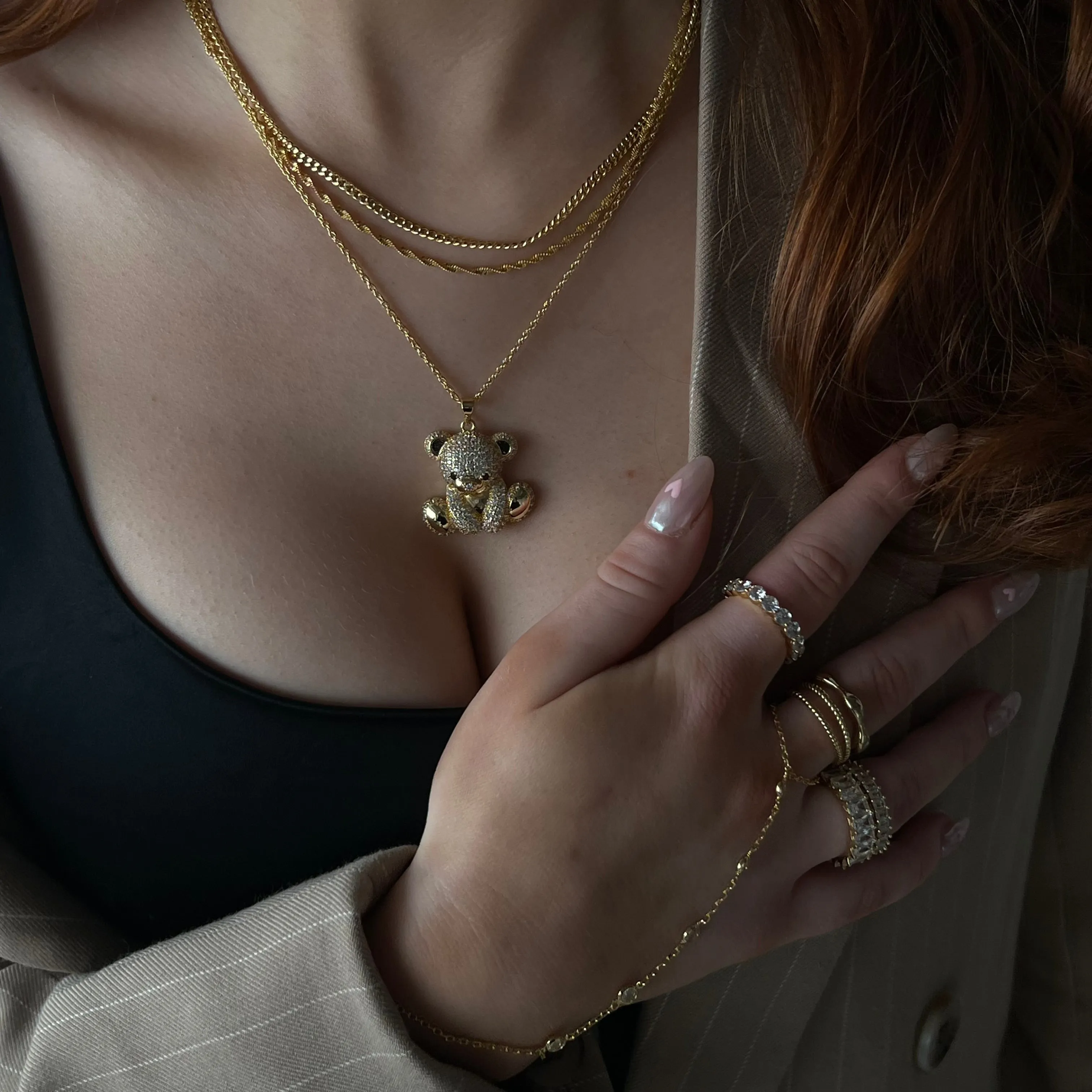 Teddy Bear Necklace sold by Evry Jewels product image thumbnail 2