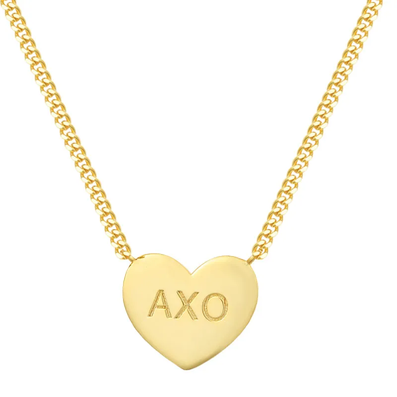 Sorority Custom/Personalized Heart Necklace sold by Evry Jewels
