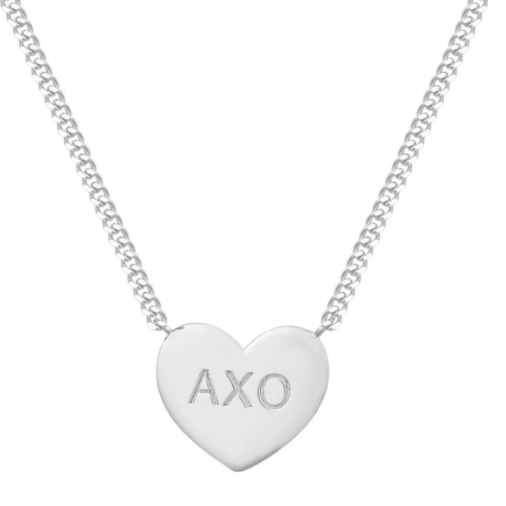 Sorority Custom/Personalized Heart Necklace sold by Evry Jewels product image thumbnail 2