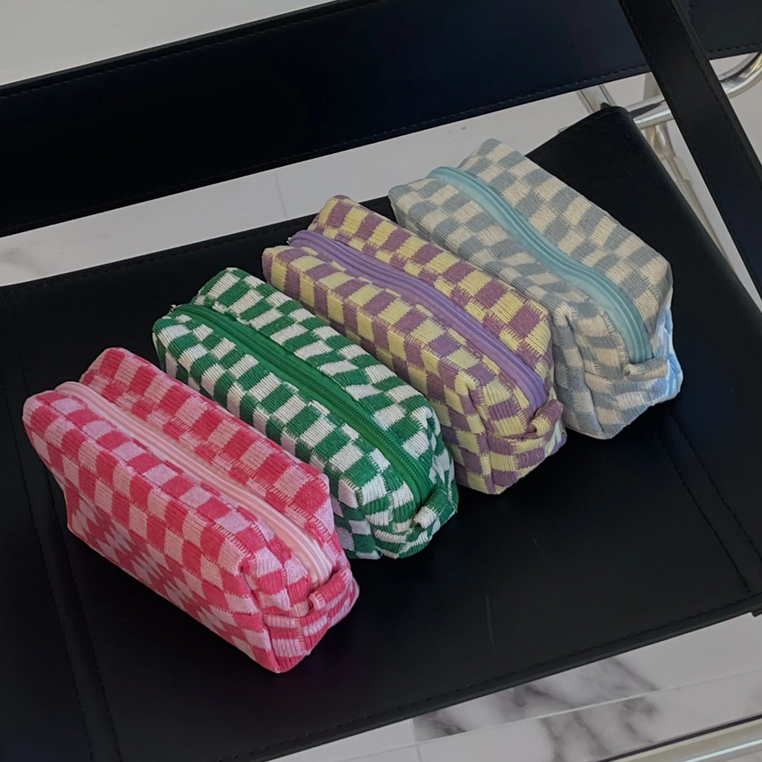 Checkered Toiletry Bag sold by Evry Jewels