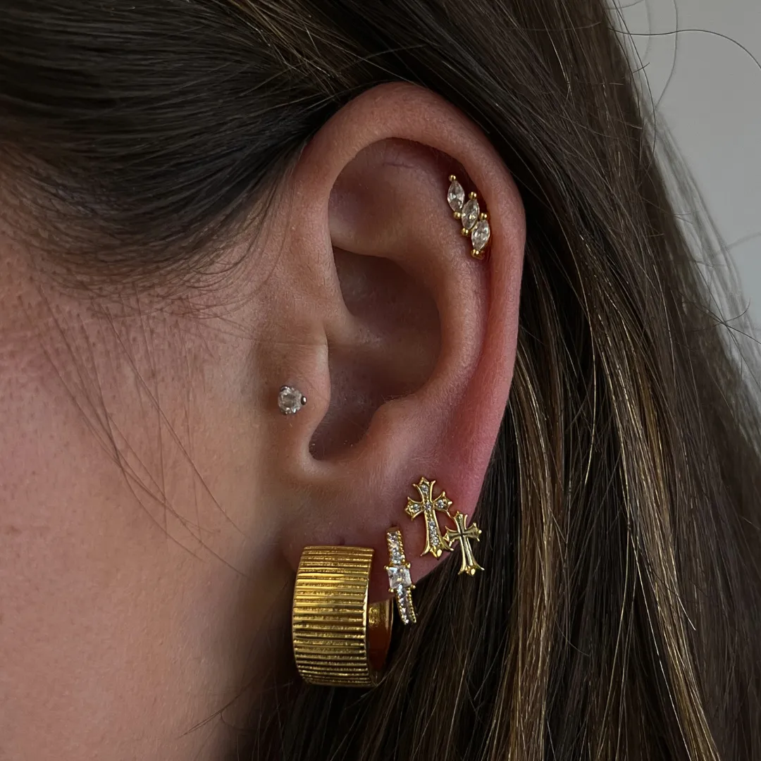 Double Cross Me Studs sold by Evry Jewels product image thumbnail 2