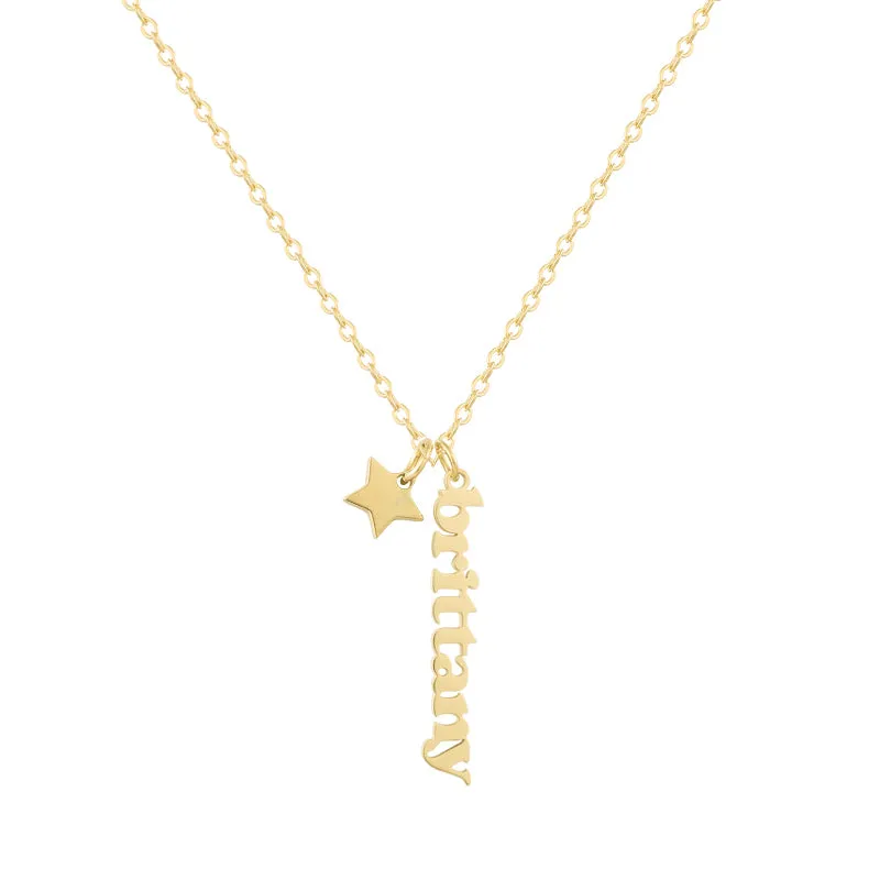 Custom/Personalized Mini Vertical Charm Nameplate Necklace sold by Evry Jewels product image thumbnail 5