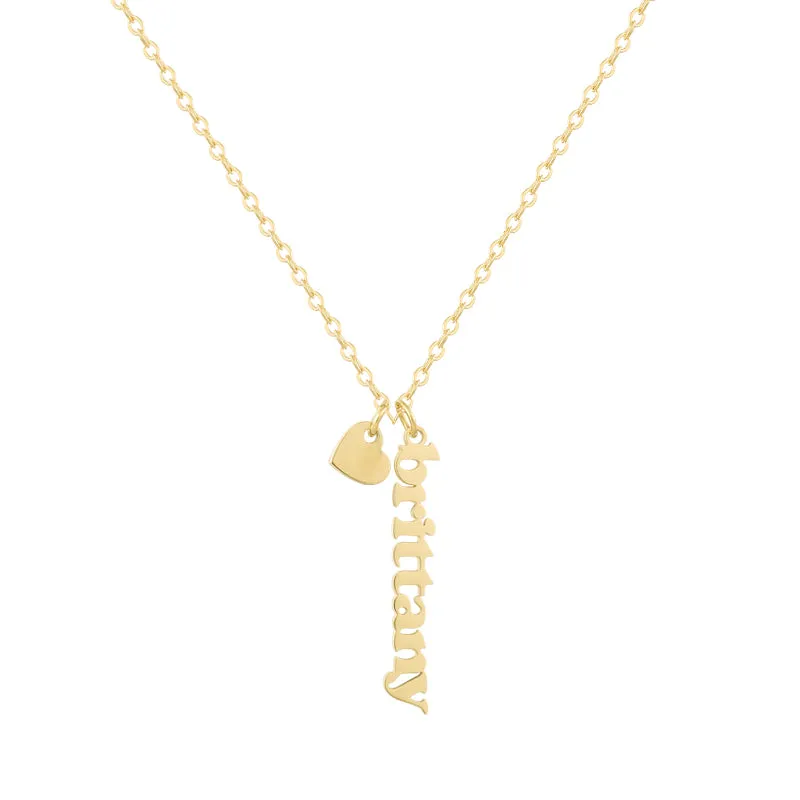 Custom/Personalized Mini Vertical Charm Nameplate Necklace sold by Evry Jewels product image thumbnail 3