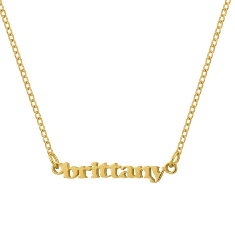 Custom/Personalized Mini Nameplate Necklace sold by Evry Jewels